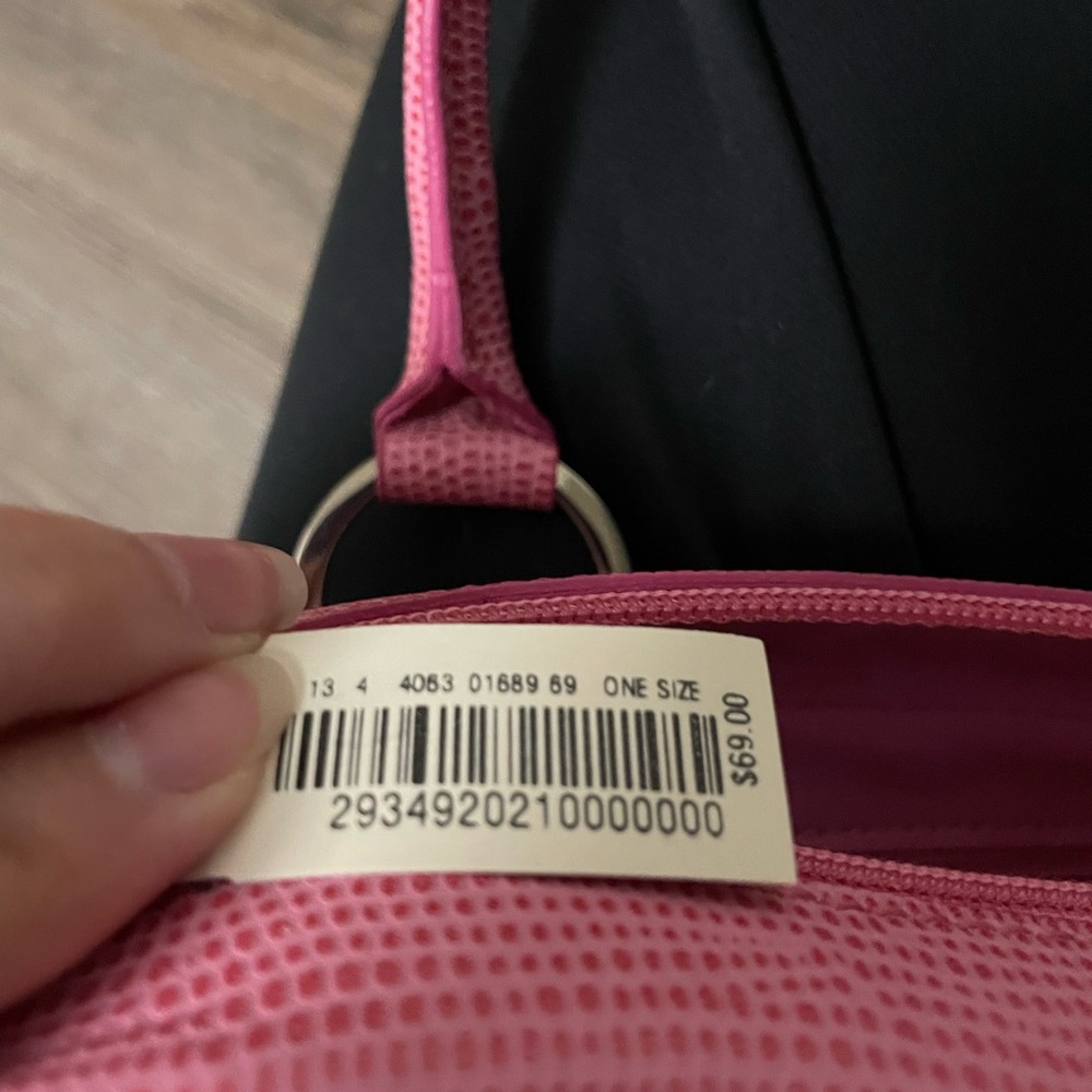 2/$65 Casual Corner Pink Shoulder Bag with Buckle Accents - Picture 4 of 4